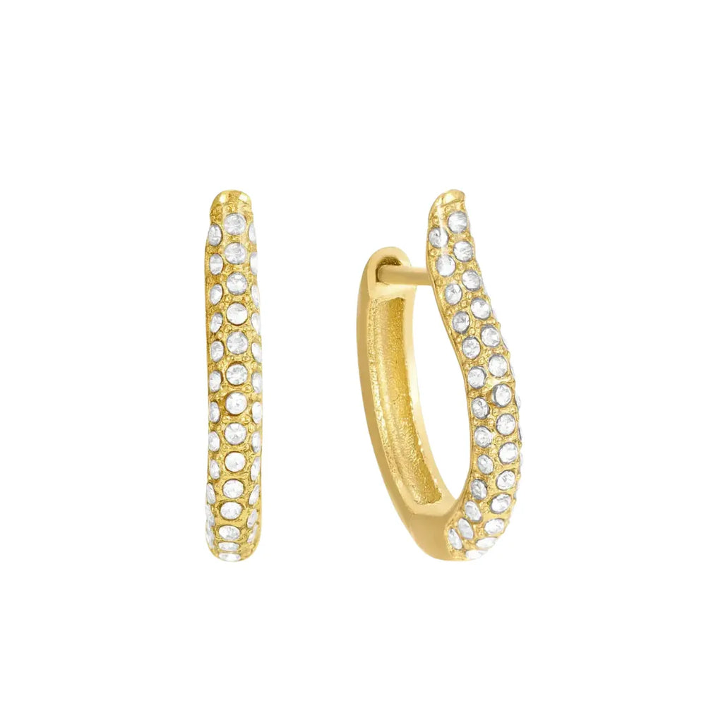 Aretes Venecia Bañados en Oro 18k