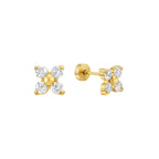 Aretes Florencia con Acabado en Oro de 18K