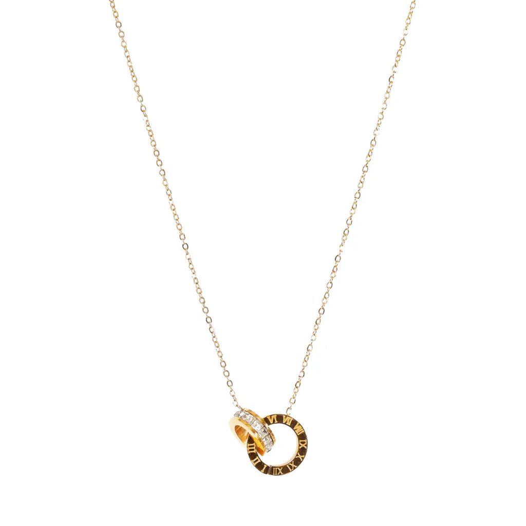Collar Romano Cruzado Bañado en Oro 18k