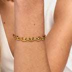Pulsera de Eslabones Bañada en Oro 18k