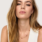 Collar Rubí Bañado en Oro 18k