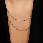 Collar Hojas Doble Plata