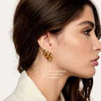 Trío de Aretes Clásicos Bañados en Oro 18k