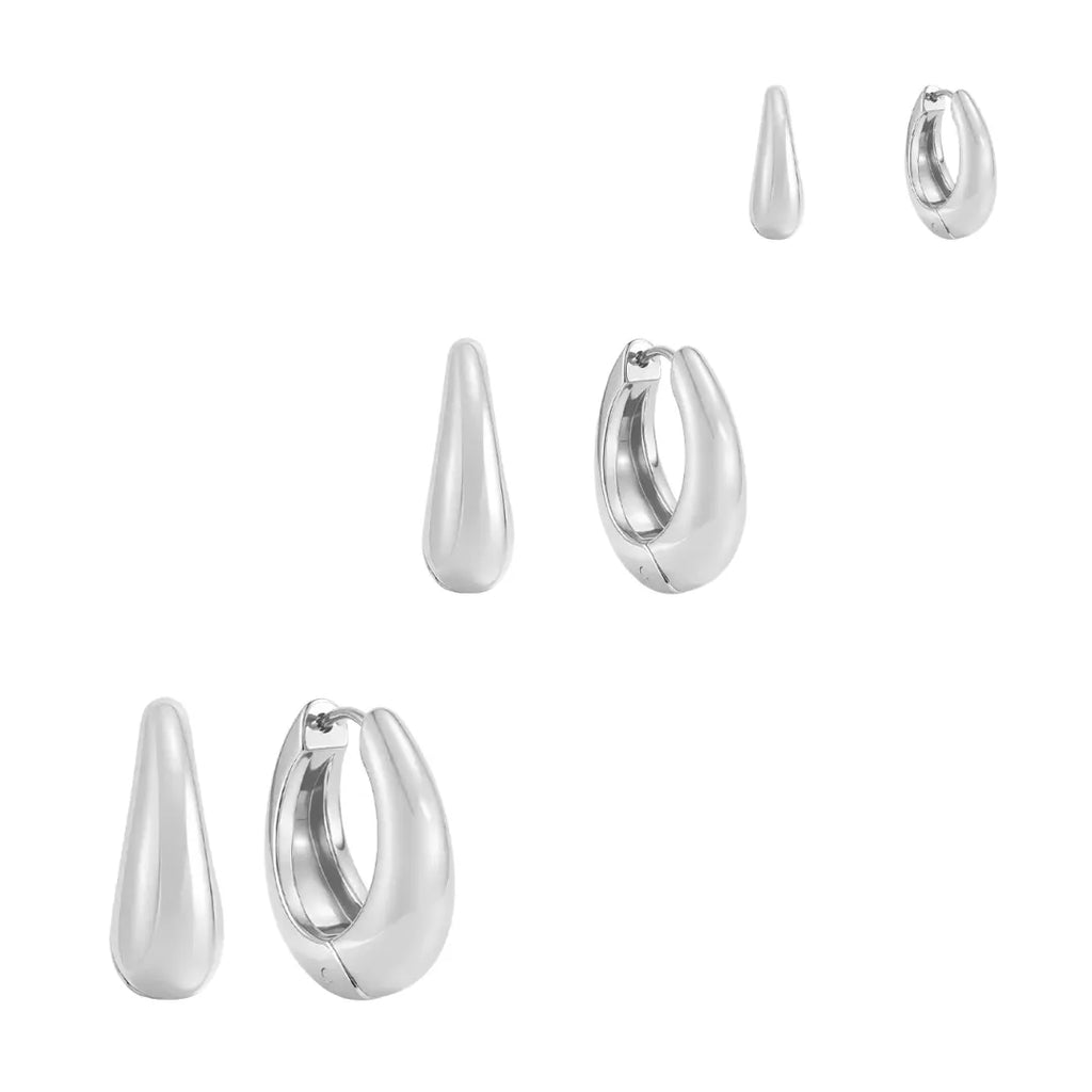 Trío de Aretes Clásicos - Plata