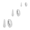 Trío de Aretes Clásicos - Plata