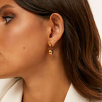 Aretes Esfera Bañados en Oro 18k