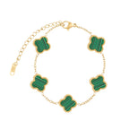 Pulsera Trébol Bañada en Oro 18k