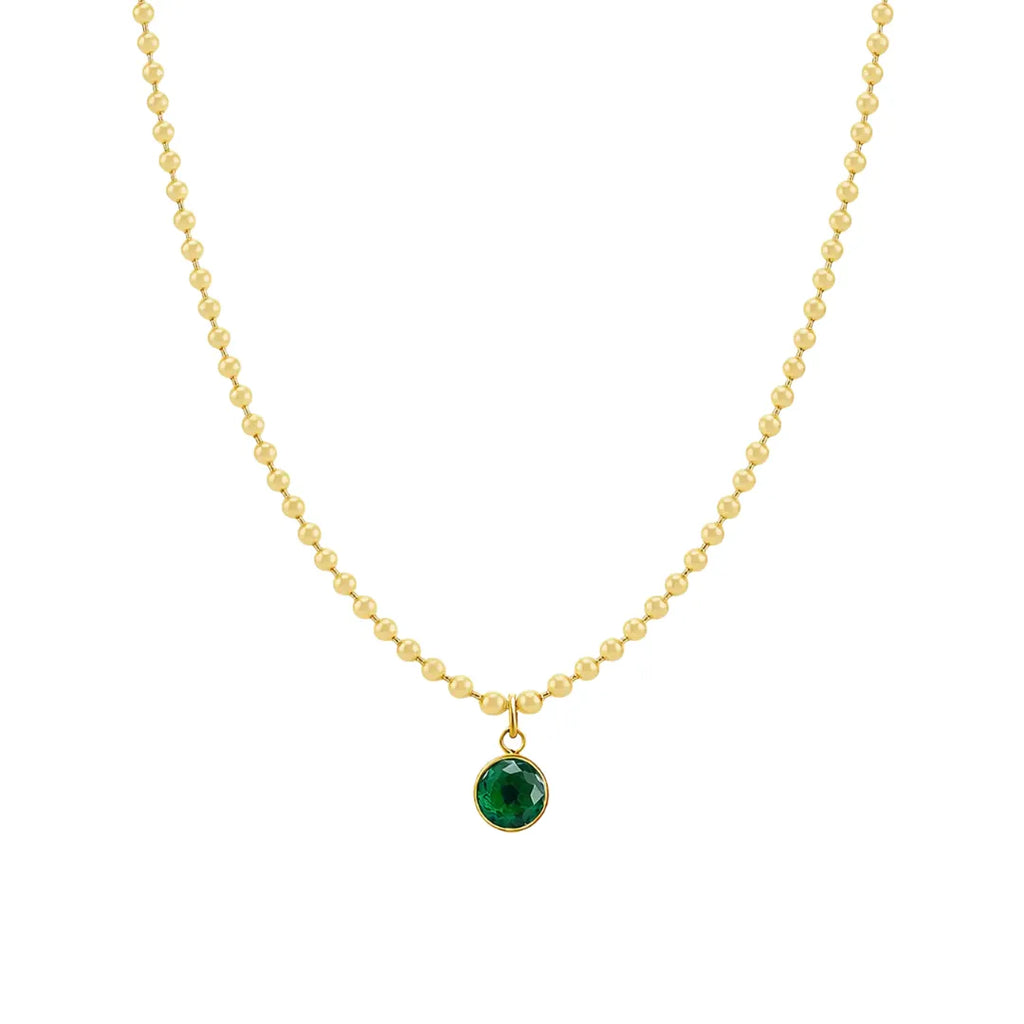 Collar Punto Esmera Bañado en Oro 18k