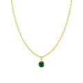Collar Punto Esmera Bañado en Oro 18k
