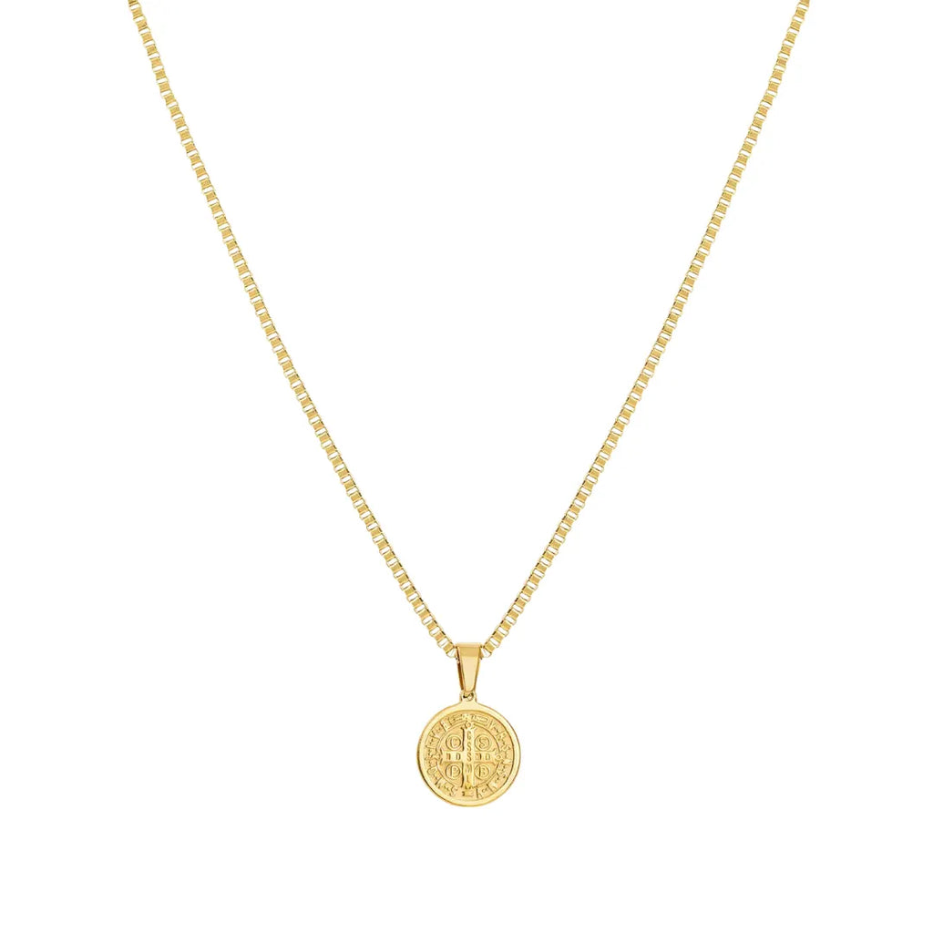 Collar San Benito Bañado en Oro 18k