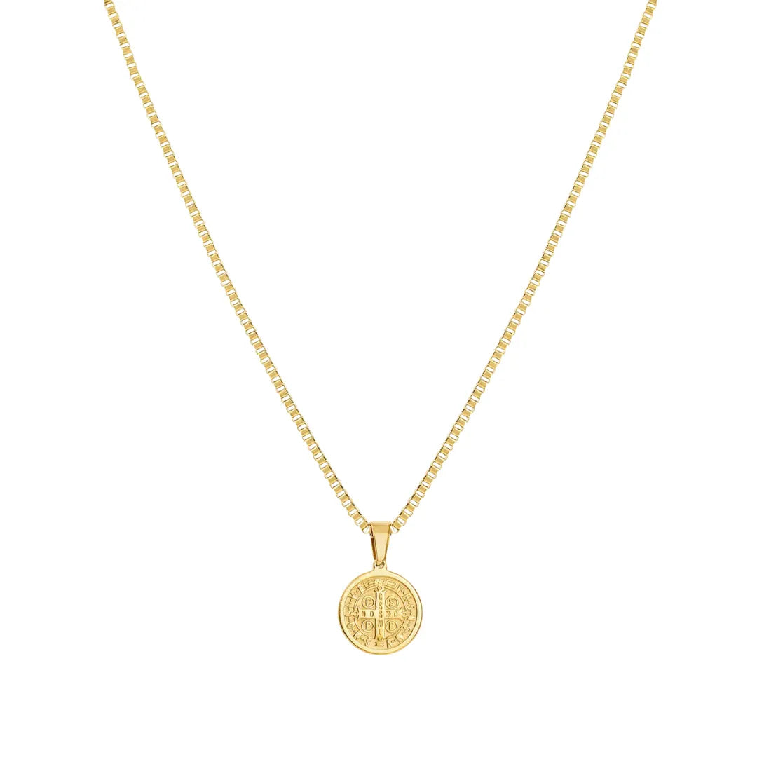 Collar San Benito Bañado en Oro 18k