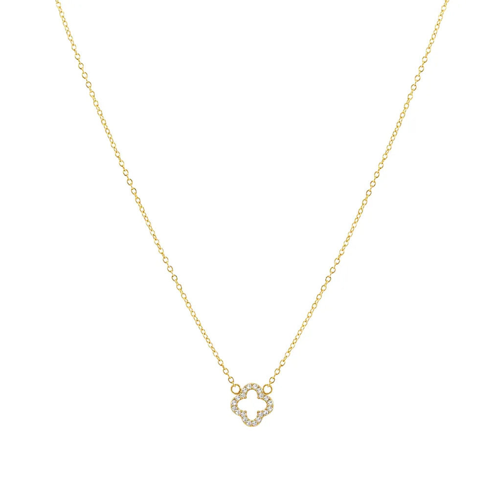 Collar Trébol Minimal Bañado en Oro 18k
