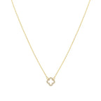 Collar Trébol Minimal Bañado en Oro 18k