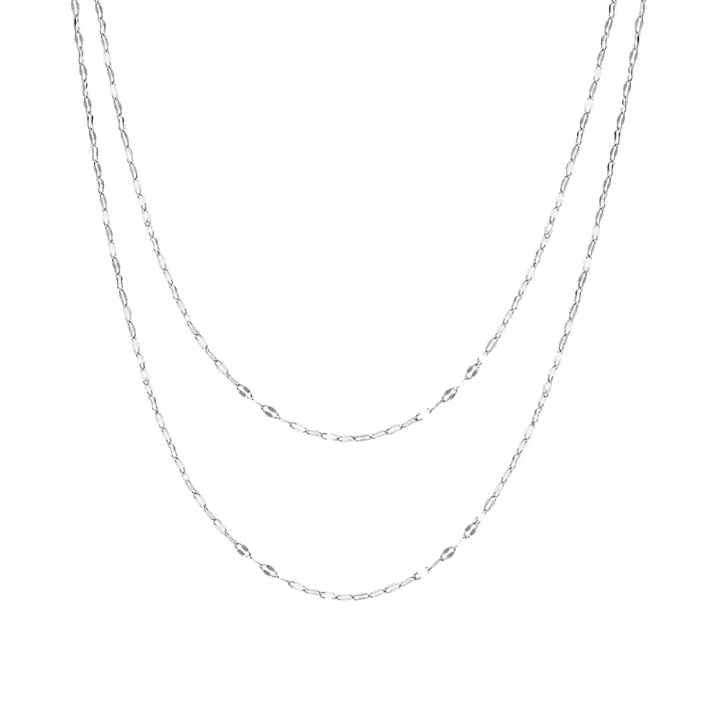 Collar Hojas Doble Plata
