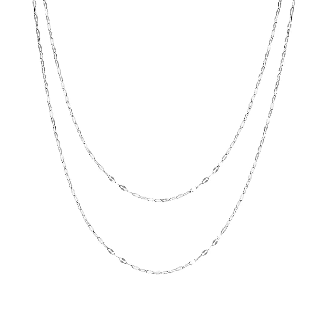 Collar Hojas Doble Plata
