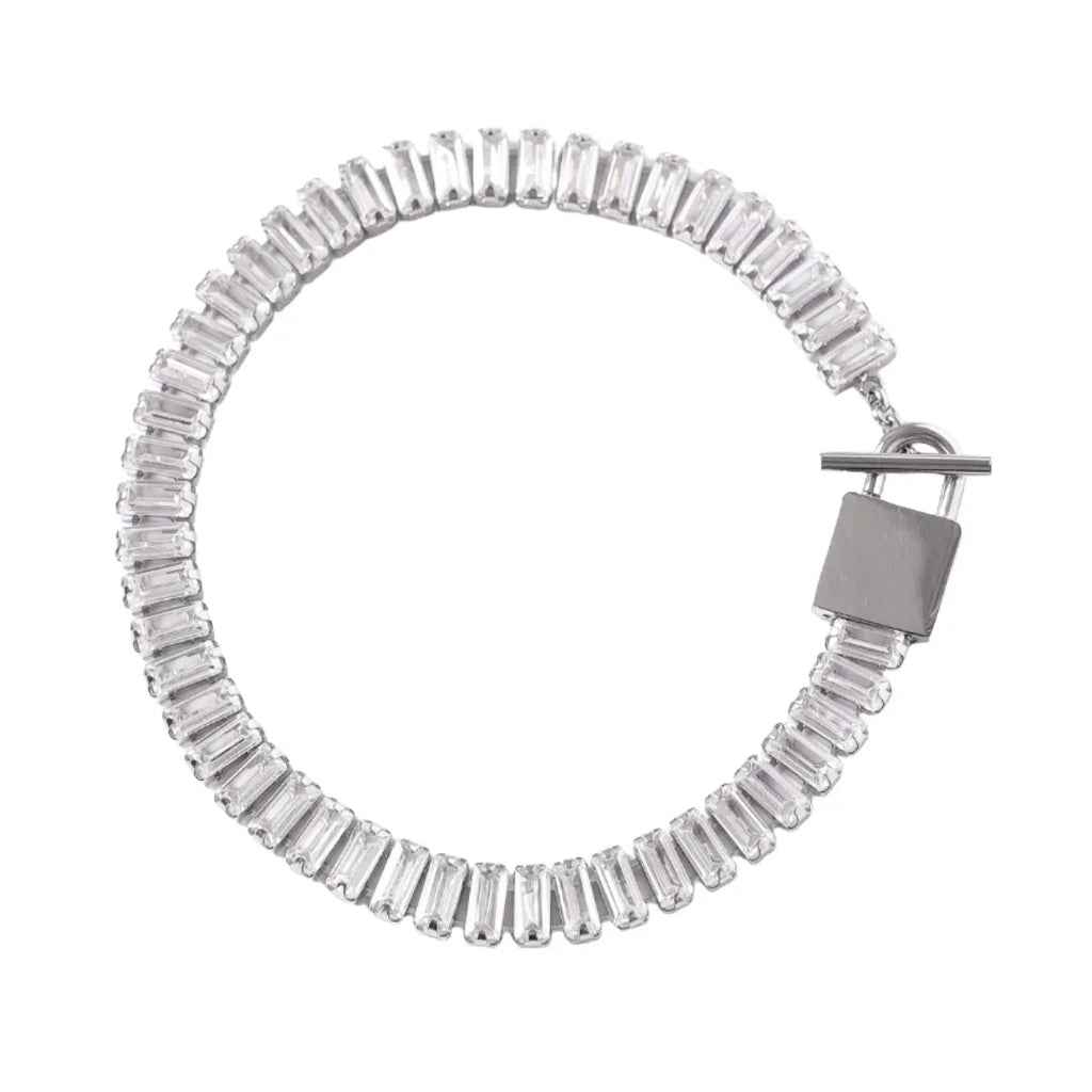 Pulsera Riviera Rectangular Plata