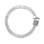 Pulsera Riviera Rectangular Plata