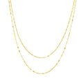 Collar Hojas Doble Bañado en Oro 18k