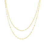 Collar Hojas Doble Bañado en Oro 18k