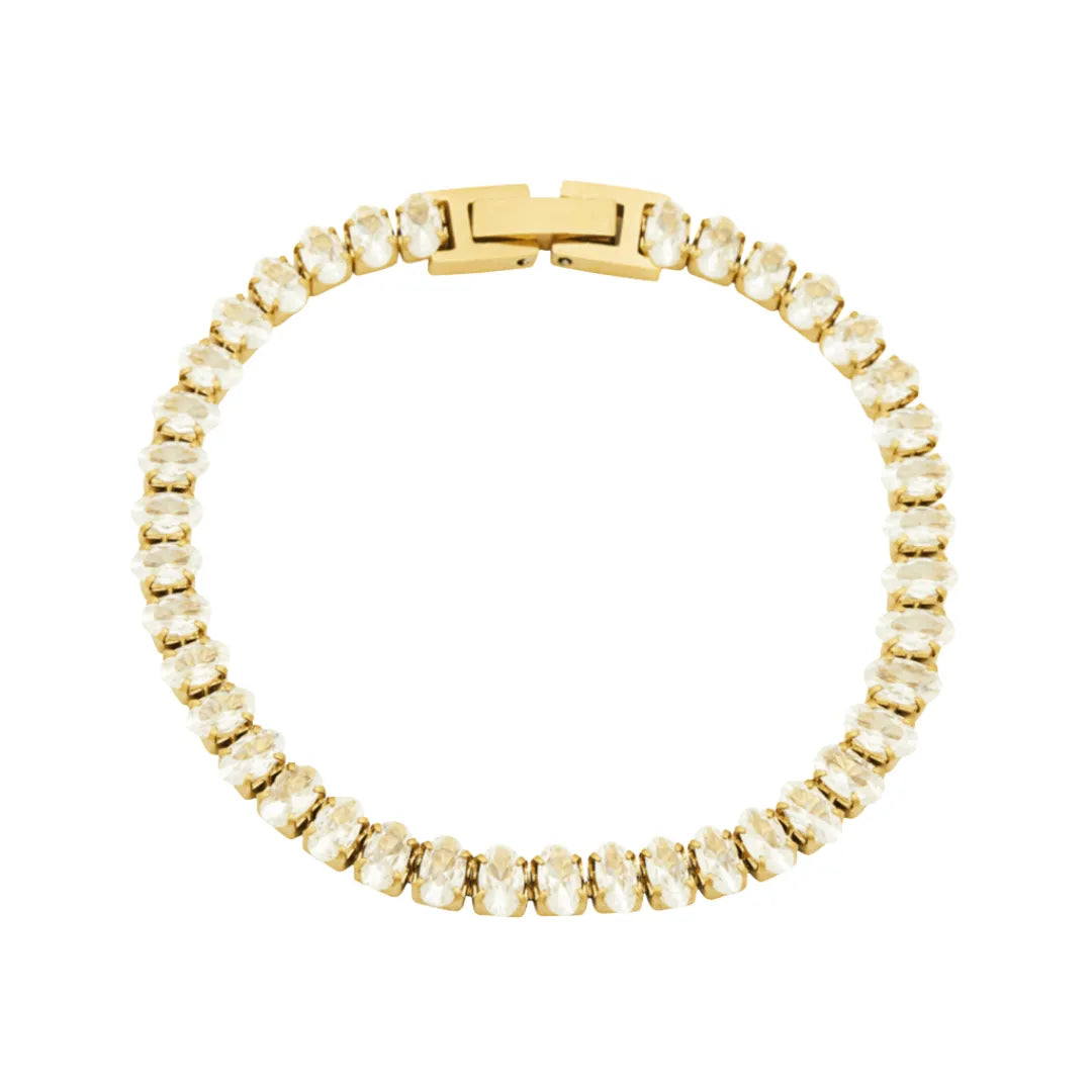 Pulsera Riviera Clásica Bañada en Oro 18K