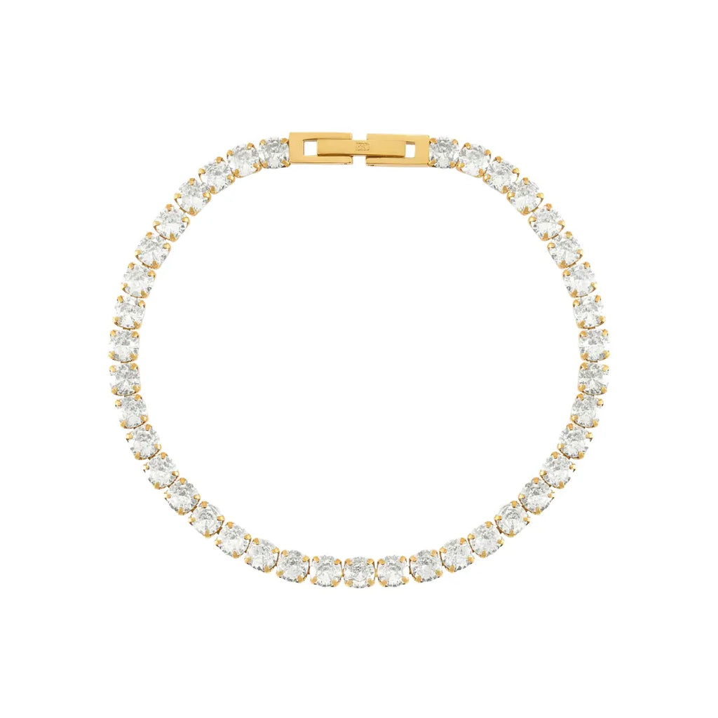 Pulsera Riviera con Acabado en Oro de 18K