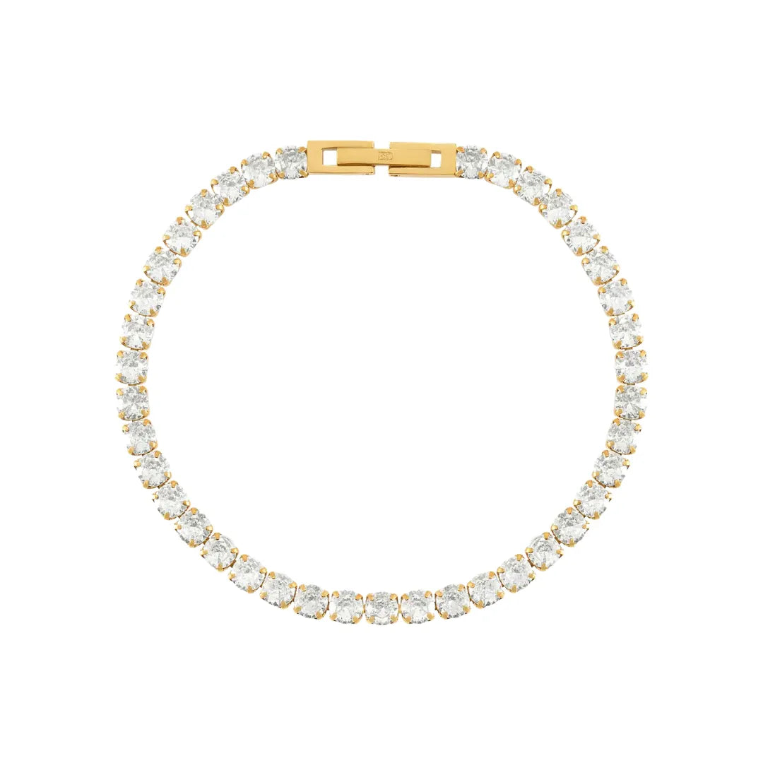 Pulsera Riviera con Acabado en Oro de 18K