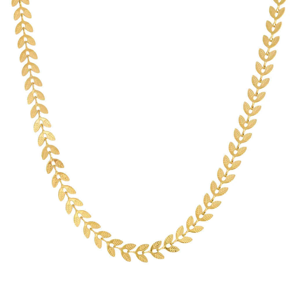 Choker Hojas Bañado en Oro 18k