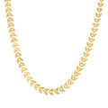 Choker Hojas Bañado en Oro 18k