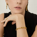Pulsera de Eslabones Biza Bañada en Oro 18k