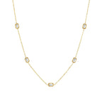 Collar Rubí Bañado en Oro 18k