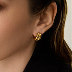 Aretes Mine Bañados en Oro 18k