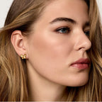Aretes Mariposa Bañados en Oro 18k