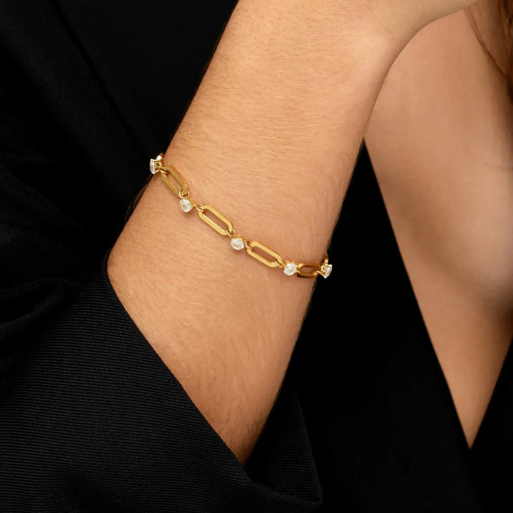 Pulsera Glamour Bañada en Oro 18k
