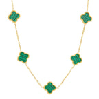 Collar Trébol con Acabado en Oro de 18K