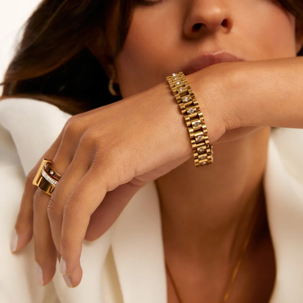Pulsera Roma Bañada en Oro 18k
