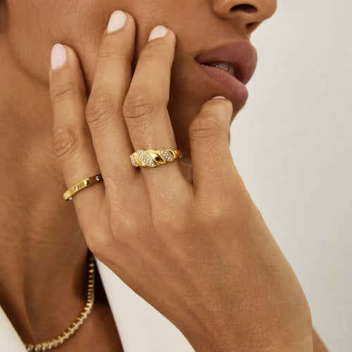 Anillo Brisa Bañado en Oro 18k