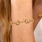 Pulsera Mariposa Bañada en Oro 18k
