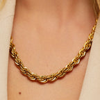 Collar Cadena 8MM Bañado en Oro 18k