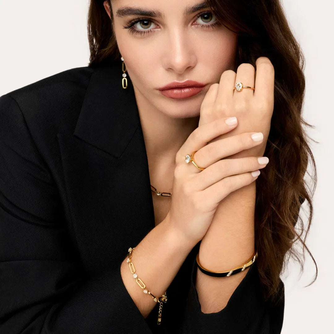 Pulsera Glamour Bañada en Oro 18k
