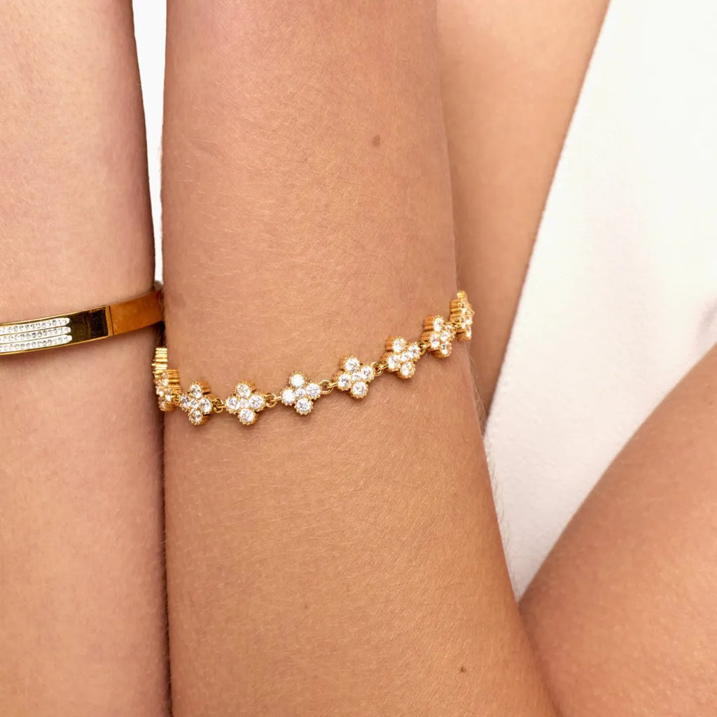 Pulsera Trébol Classic Bañada en Oro 18k