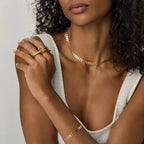 Pulsera Hojas Bañada en Oro 18K