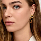 Aretes Volare Bañados en Oro 18k