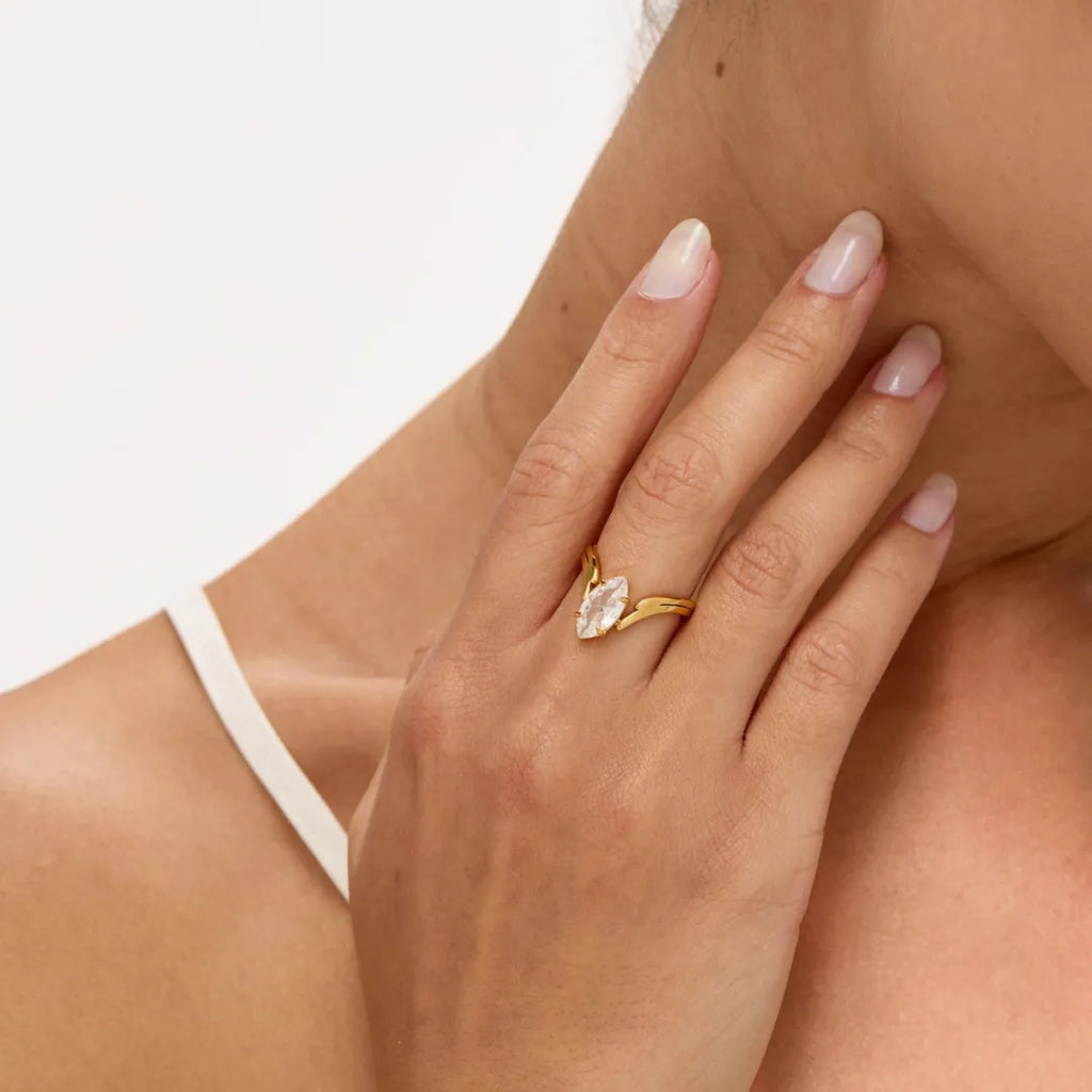Anillo Esencia Bañado en Oro 18k