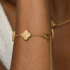 Pulsera Trébol Bañada en Oro 18k