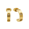 Aretes Glamour Bañados en Oro 18k