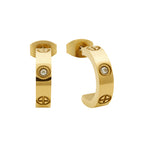 Aretes Glamour Bañados en Oro 18k