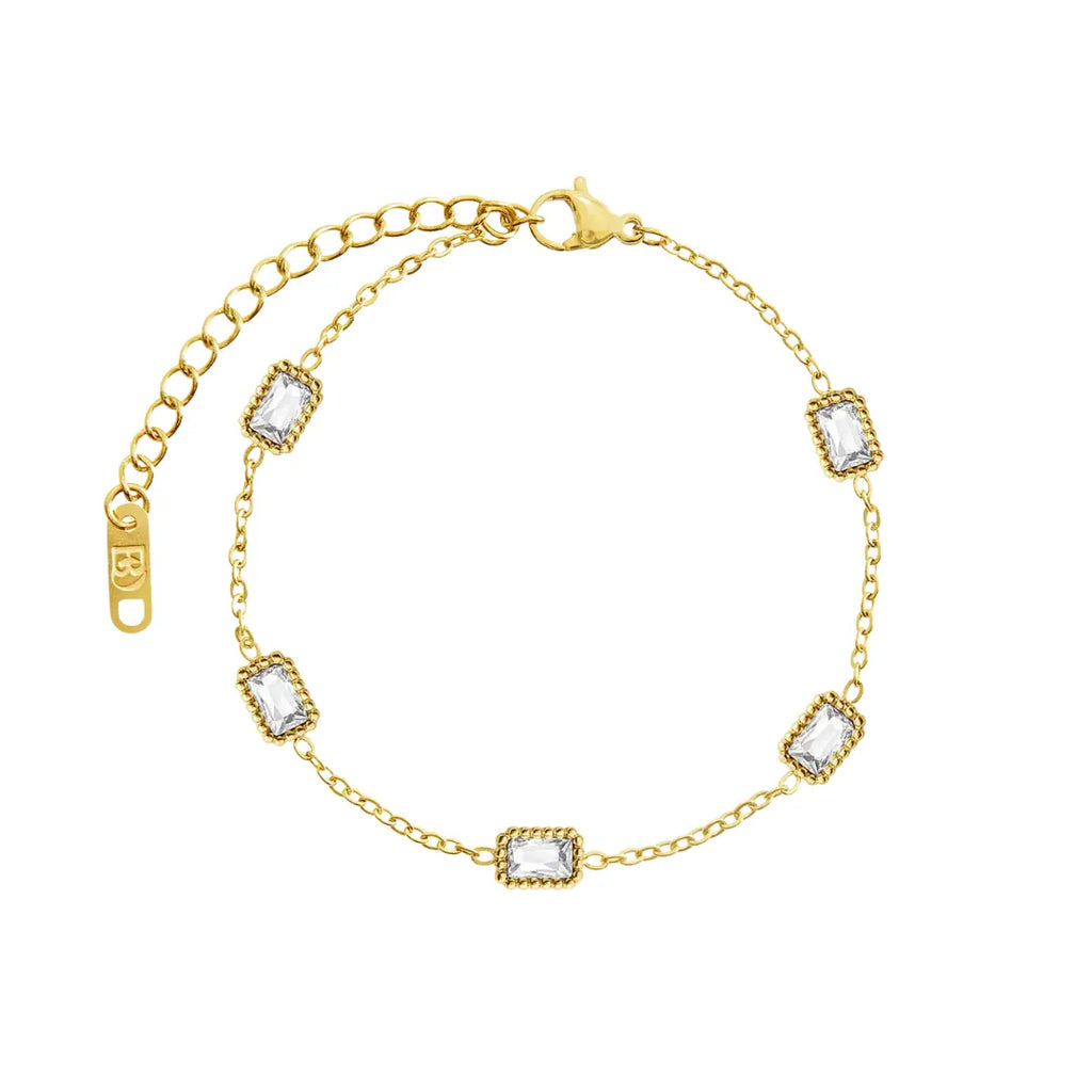 Pulsera Rubí Bañada en Oro 18k