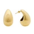 Aretes Gotas Bañados en Oro 18k