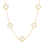 Collar Trébol con Acabado en Oro de 18K