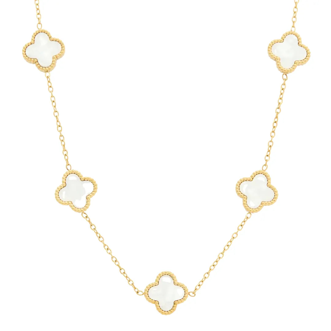 Collar Trébol con Acabado en Oro de 18K